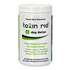 Toxin Rid 2 day detox in a white container